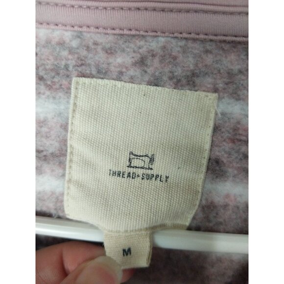 THREAD & SUPPLY Womens Sweater SZ M Fleece Pullover 1/4 Zip Pocket Mockneck‎ - Picture 5 of 10